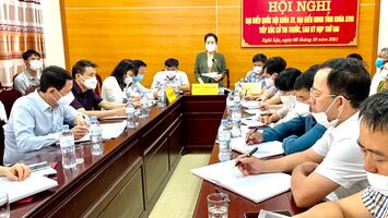 Đại biểu Quốc hội và đại biểu HĐND tỉnh tiếp xúc cử tri tại huyện Nghi Lộc.