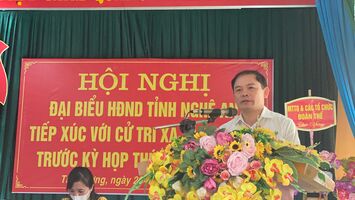 Đại biểu Hội đồng nhân dân tỉnh tiếp xúc cử tri tại xã Tân Hương huyện Tân Kỳ