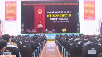 Diễn Châu: Khai mạc kỳ họp thứ 3, HĐND huyện khóa XX, nhiệm kỳ 2021 – 2026