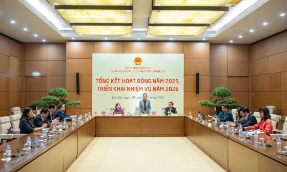 Đoàn ĐBQH tỉnh Nghệ An tổng kết hoạt động năm 2025, triển khai nhiệm vụ năm 2026