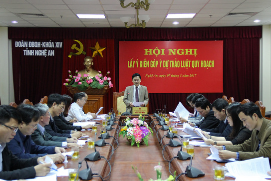 Đoàn đại biểu Quốc hội tỉnh lấy ý kiến dự thảo Luật quy hoạch